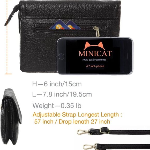 Roomy Pockets Small Crossbody Bags Cell Phone Sling Bag Wallet Purses for Women - Picture 6 of 7